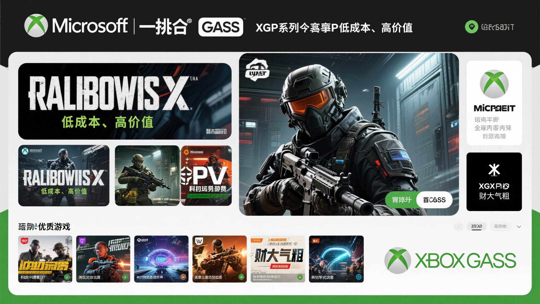 微软豪气冲天!XGP六月惊喜上线《彩虹六号X 一、微软大手笔:XGP持续扩充顶级IP阵