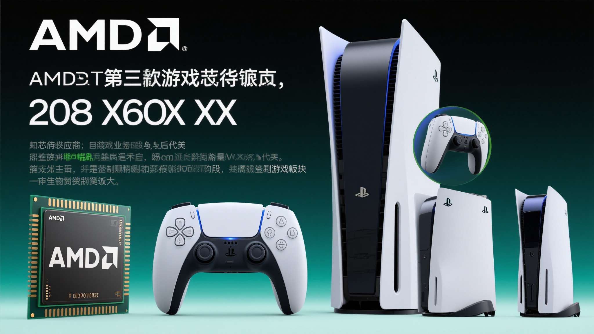 第三，主机游戏出货放缓。 AMD作为索尼PS5和微软Xbox Series X的